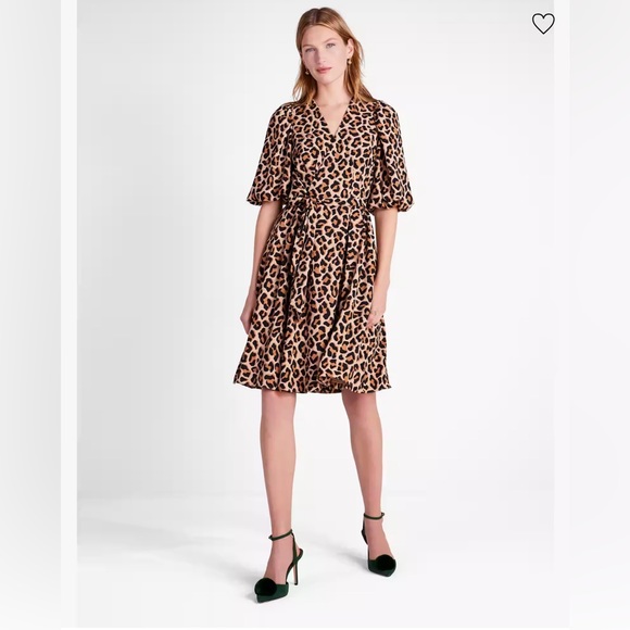 kate spade Dresses & Skirts - Kate Spade Lovely Leopard Wrap Dress NWT